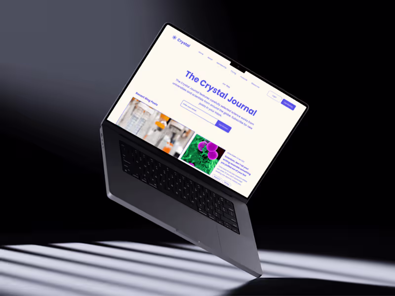 Cover image for Crystal Blog Website on Behance