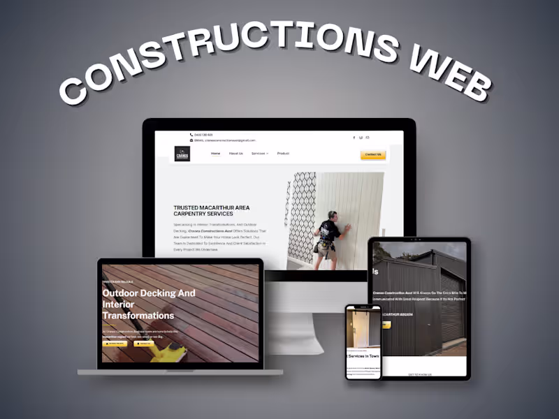 Cover image for Construction Company Website Design and Development
