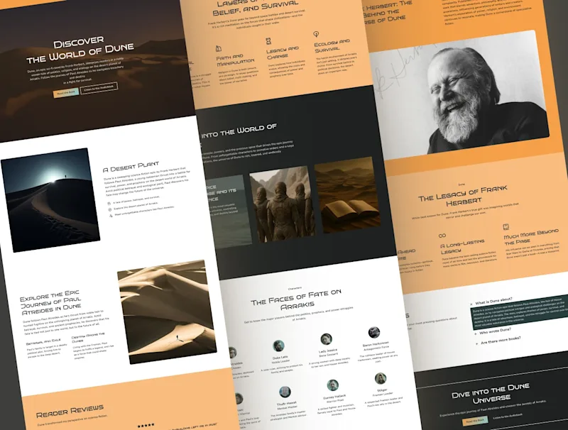 Cover image for Landing Page: Dune