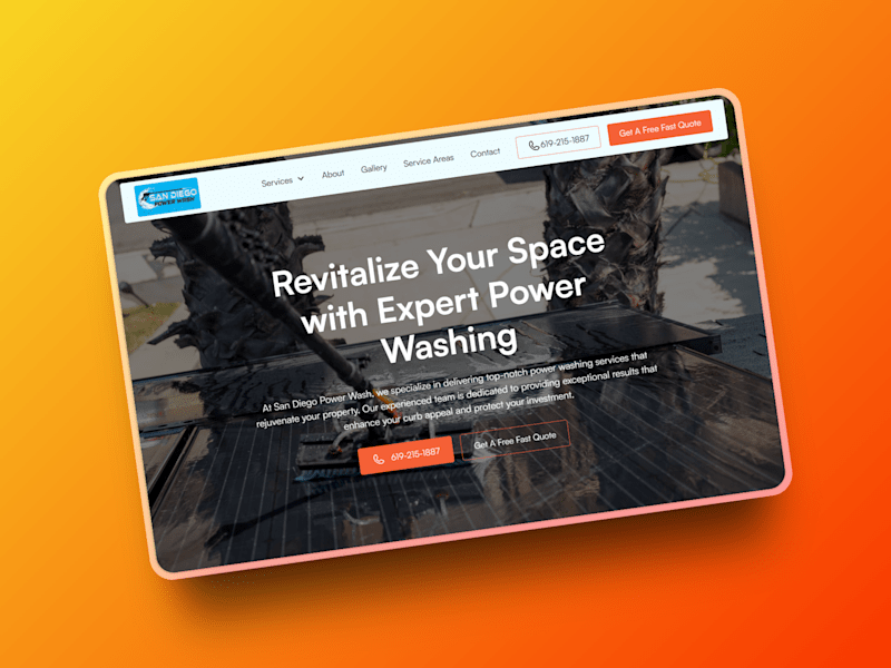 Cover image for A user-friendly, eco-focused website for San Diego Power Wash