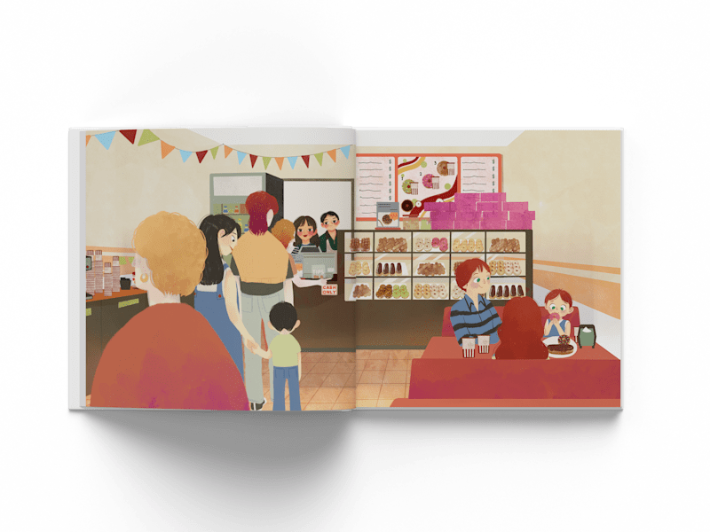 Cover image for Book Interior Illustration: Our Donut Shop
