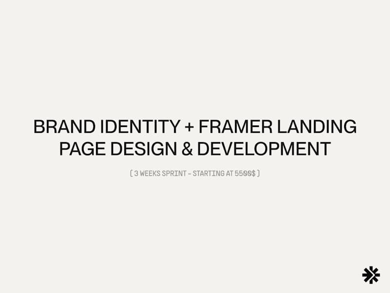 Cover image for Brand Identity + Framer Landing Page Design & Development
