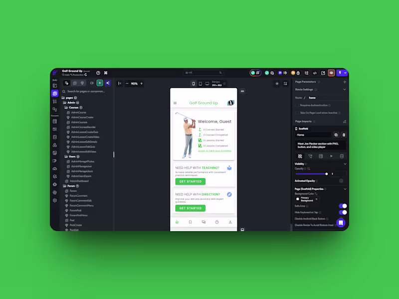 Cover image for Golf Ground Up Mobile & Web App