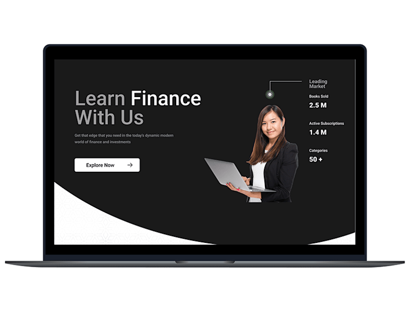 Cover image for Finance Learning Ebook Landing Page (Web & Mobile) :: Behance