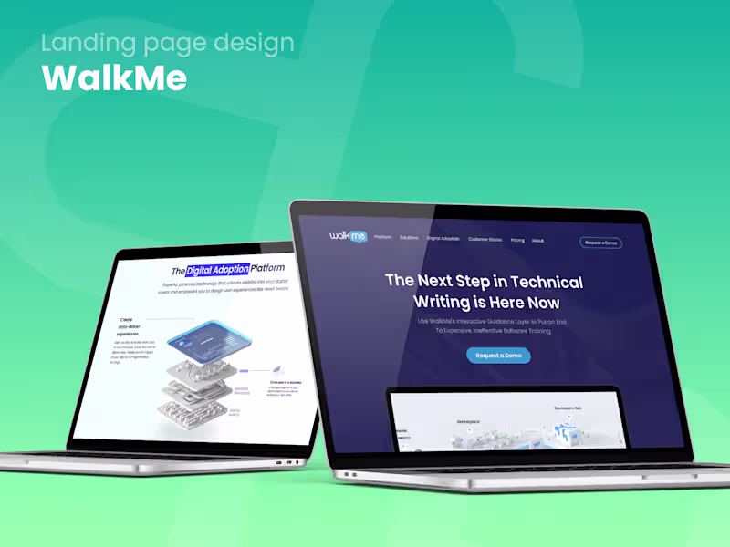 Cover image for WalkMe landing page