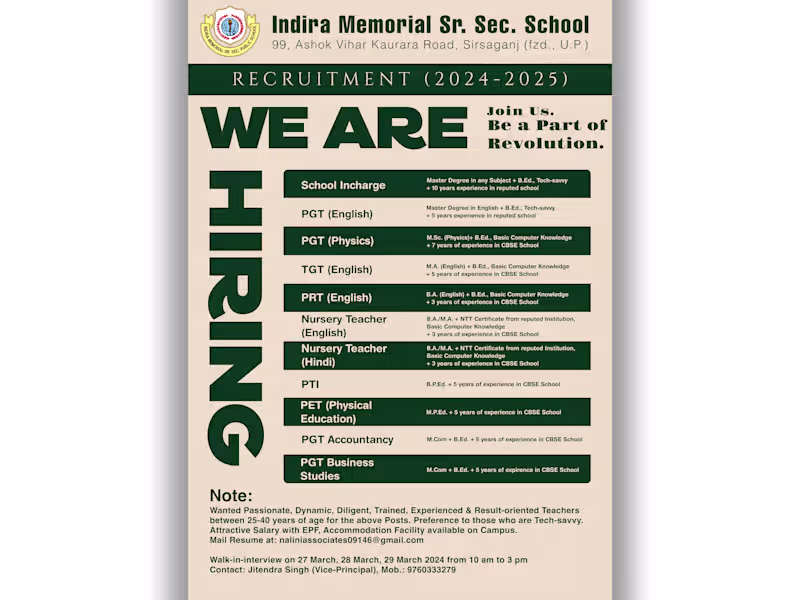 Cover image for A clean, recruitment-focused poster design— crafted for high...