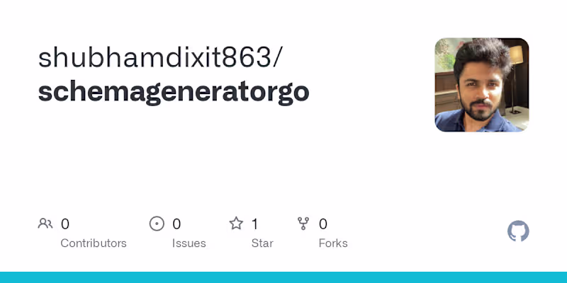 Cover image for shubhamdixit863/schemageneratorgo