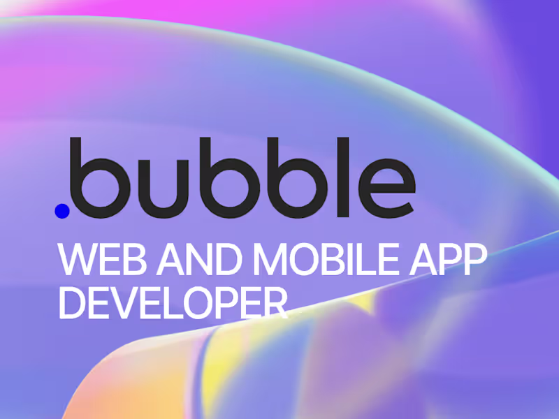 Cover image for Bubble io and Adalo no-code Web and App developer 