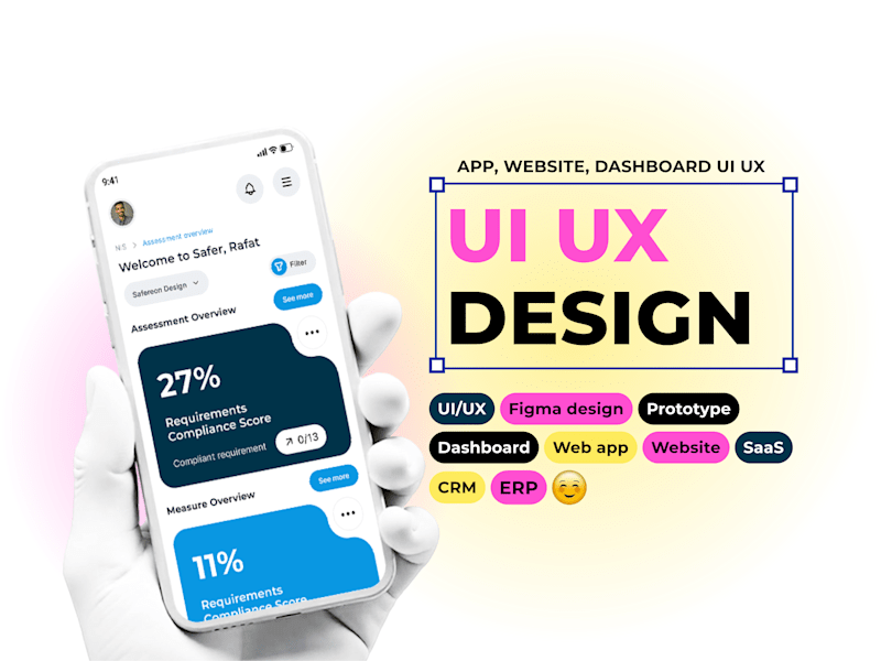 Cover image for Mobile App UI UX design MVP, Dashboard, Prototype 