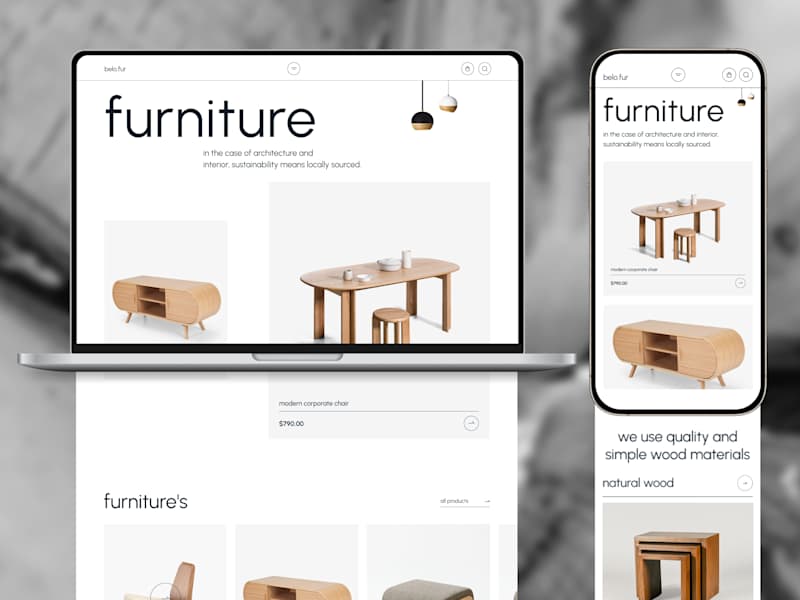 Cover image for Belo-fur Furniture eCommerce Website Design