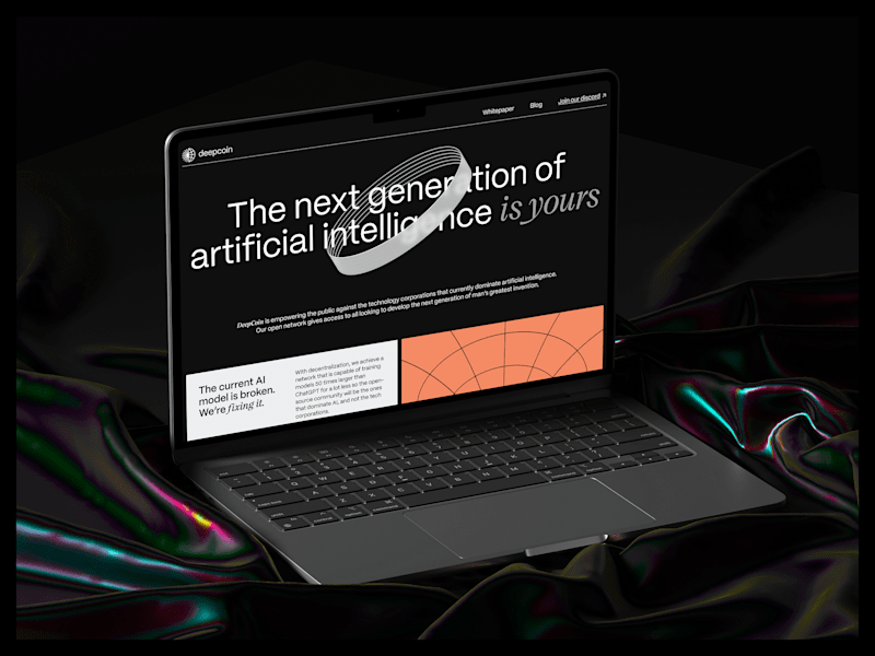 Cover image for Deepcoin. Landing Page Design