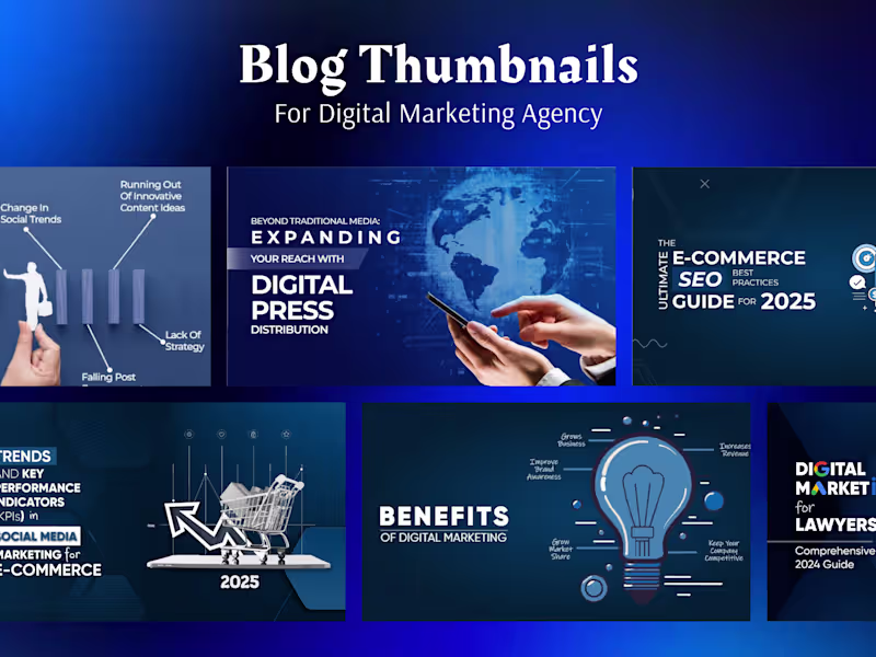 Cover image for Blog Thumbnails Design for Marketing Agency