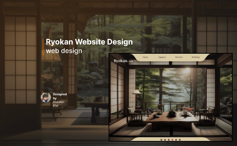 Cover image for Website Designed on Figma for a Ryokan hotel