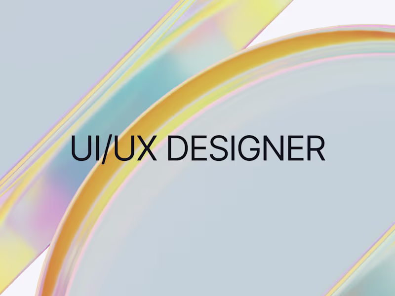Cover image for UI/UX Designer for website and mobile application