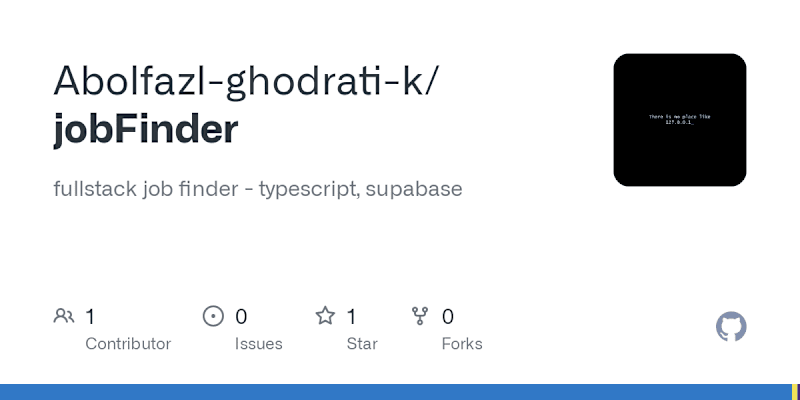 Cover image for Abolfazl-ghodrati-k/jobFinder