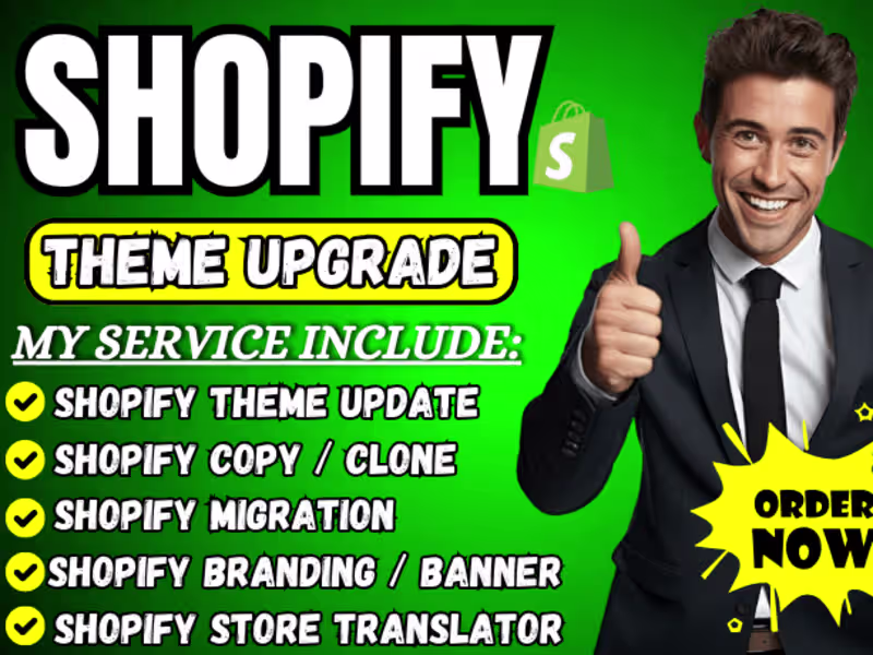 Cover image for I will do Shopify Store theme upgrade,Redesign shopify migration