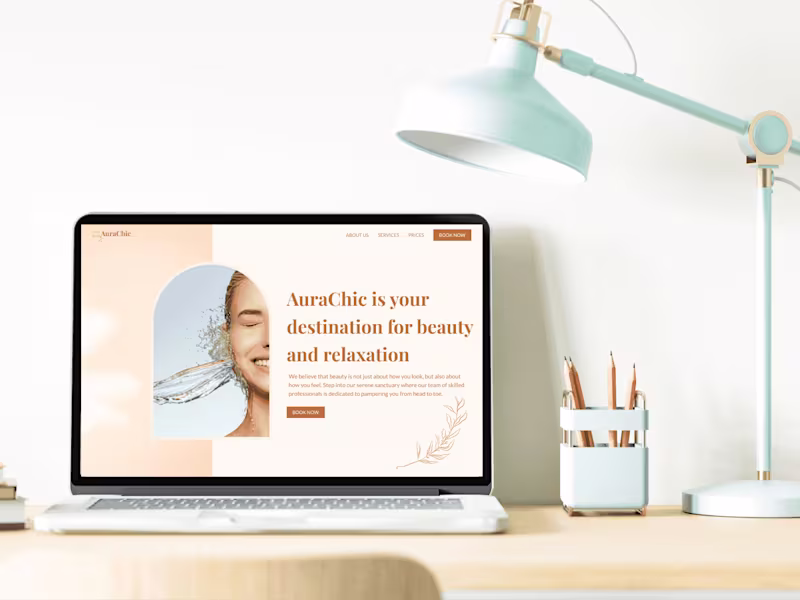 Cover image for Web design for Beauty Salon AuraChic 