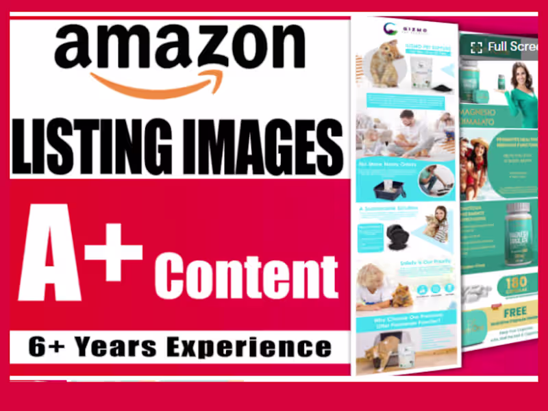 Cover image for I will design amazon a plus content and listing images