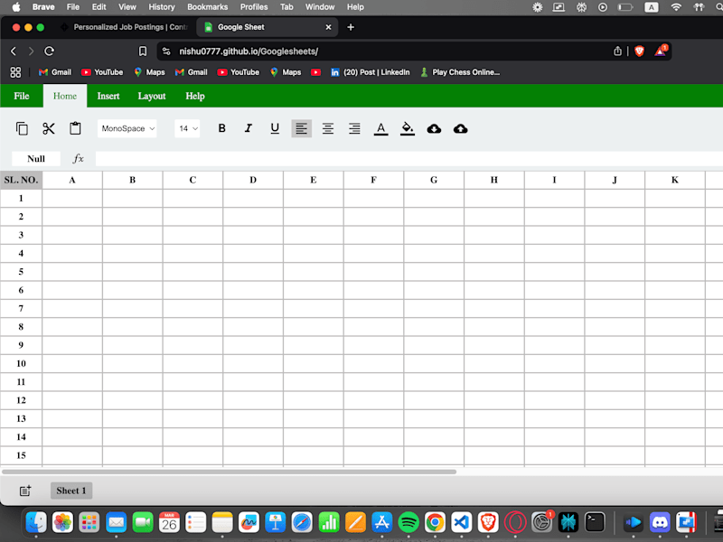 Cover image for Google Sheet Clone