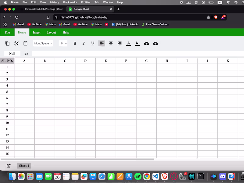 Cover image for Google Sheet Clone