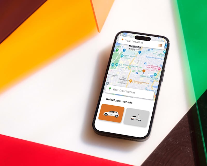 Cover image for Redesigned App for Kolkata-based Online Ride Hailing Company