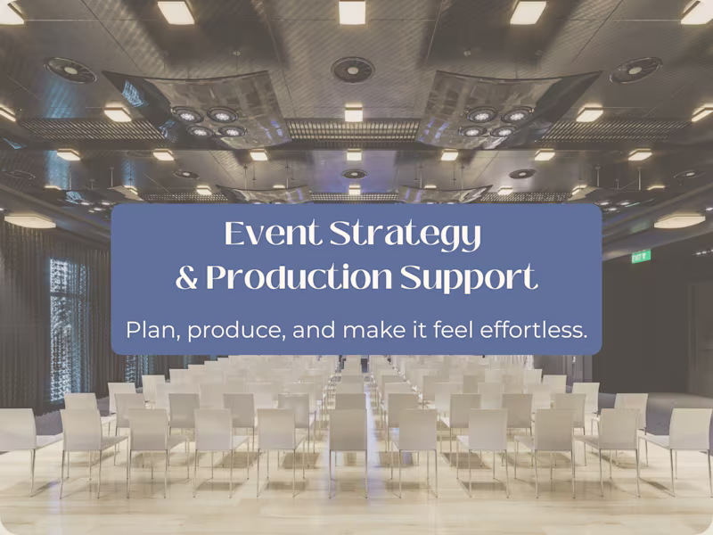 Cover image for Event Strategy & Production Support