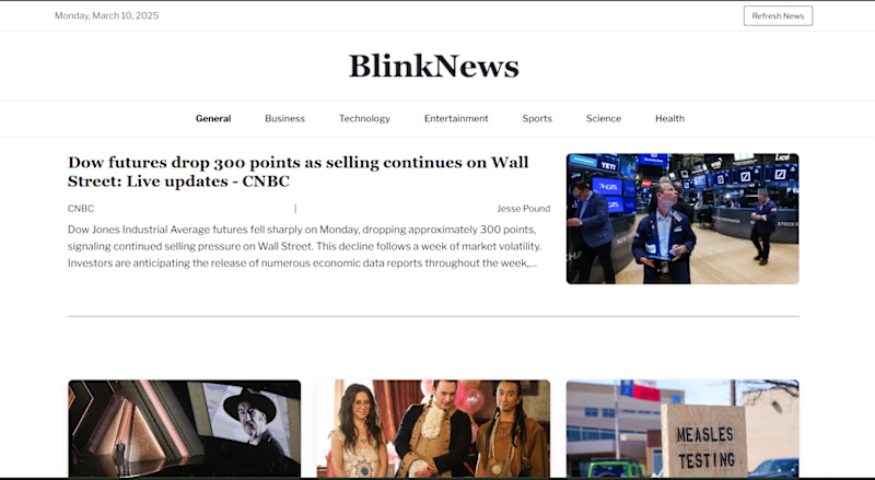 Cover image for Blink News- AI-Powered News Summarization