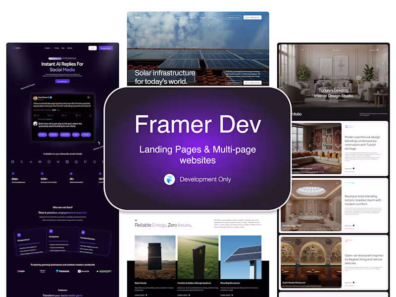 Cover image for Framer Development (Landing Pages & Multi-page Websites)