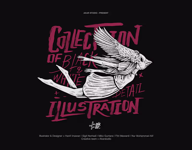 Cover image for Akar Collection - Black and White Illustration