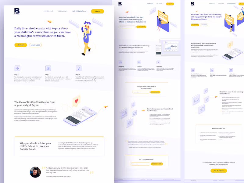 Cover image for Landing pages for micro-learning startup