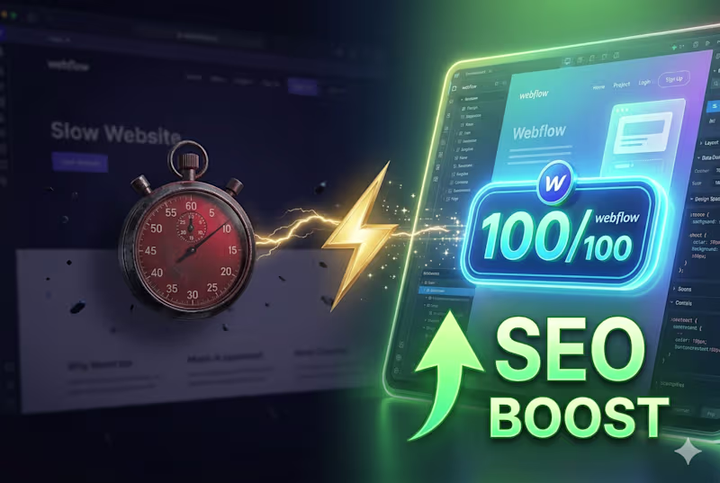 Cover image for  Webflow Landing Page Optimization: Speed, SEO & UX Fix