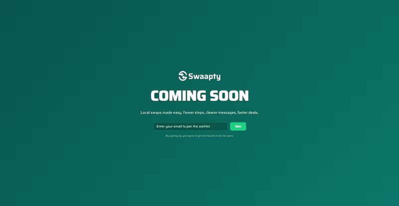 Cover image for Real-time product swap marketplace —