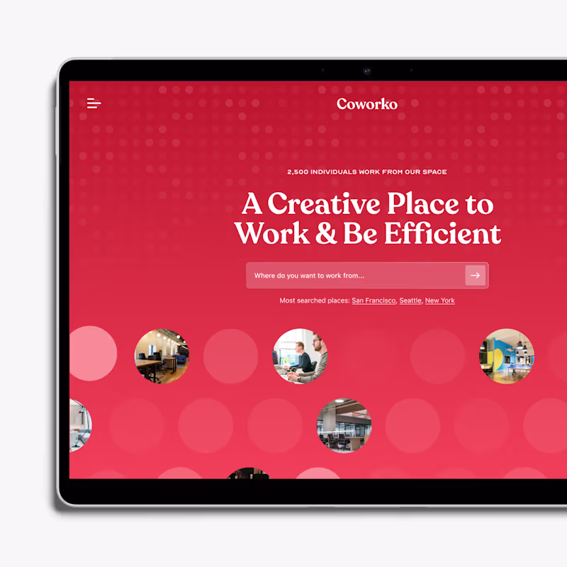 Cover image for A coworking website project from my archive. Sharing soon al...