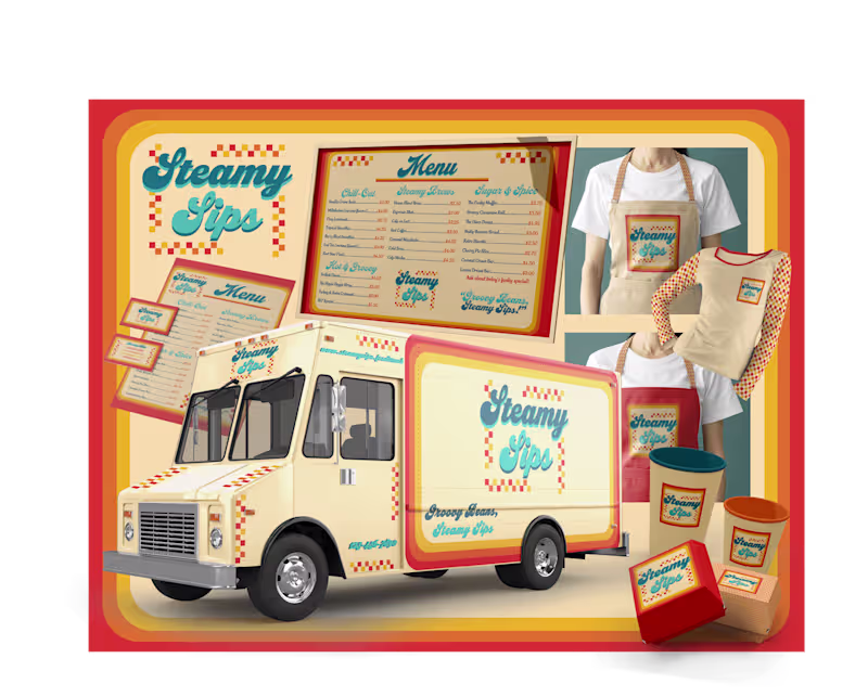 Cover image for Steamy Sips Branding