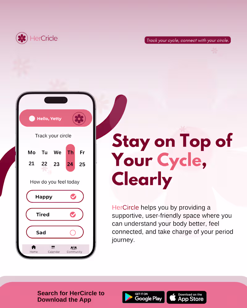 Cover image for Social Media Flyer design for 'HerCircle' 