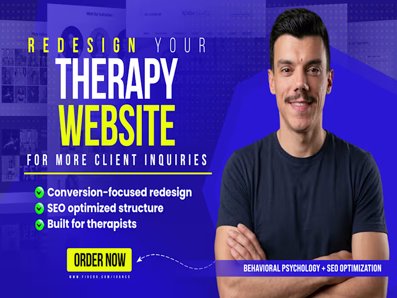 Cover image for I will redesign your therapy website for SEO and more clients