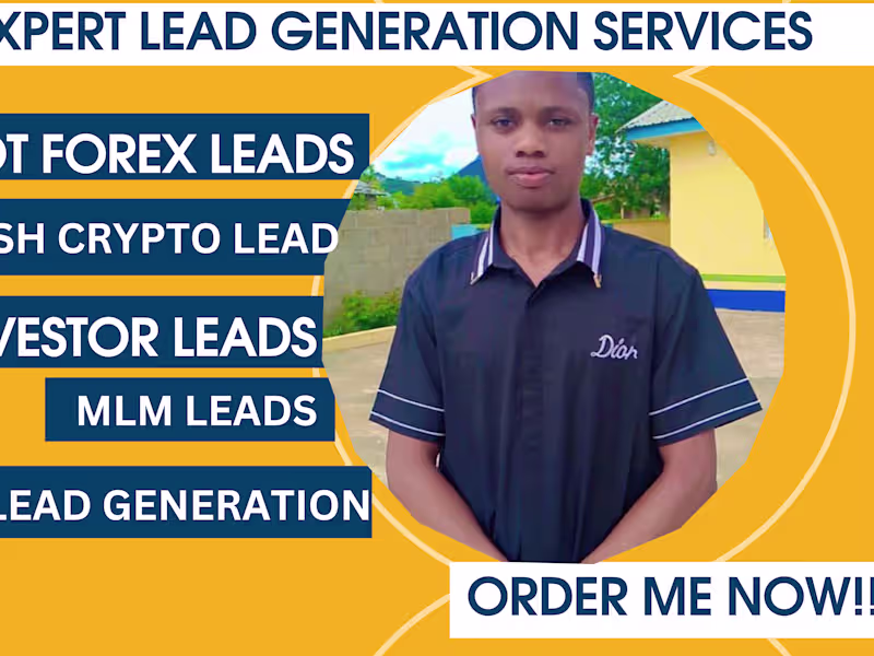 Cover image for I will do active forex depositor leads crypto leads