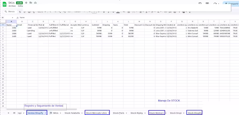 Cover image for Manejo de inventario y Logistica administrativa de E-commerce