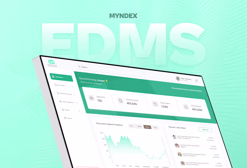 Cover image for UI/UX Design for Myndex EDMS