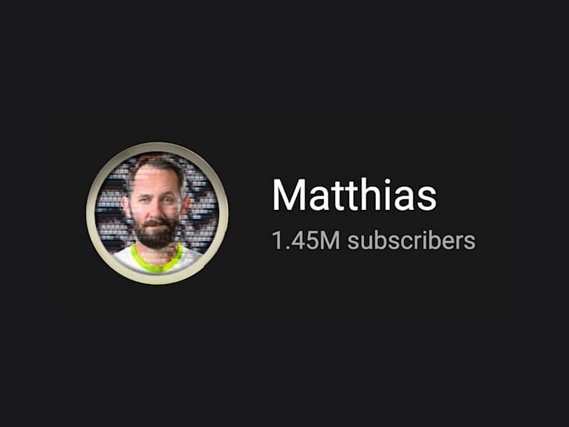 Cover image for YouTube Video Creator: Matthias (1.45M+ Subscribers)