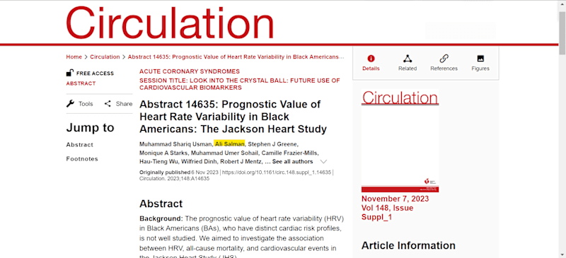 Cover image for Research Paper: Circulation (Survival Analysis)