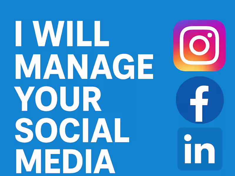 Cover image for I will manage & grow your social media presence organically