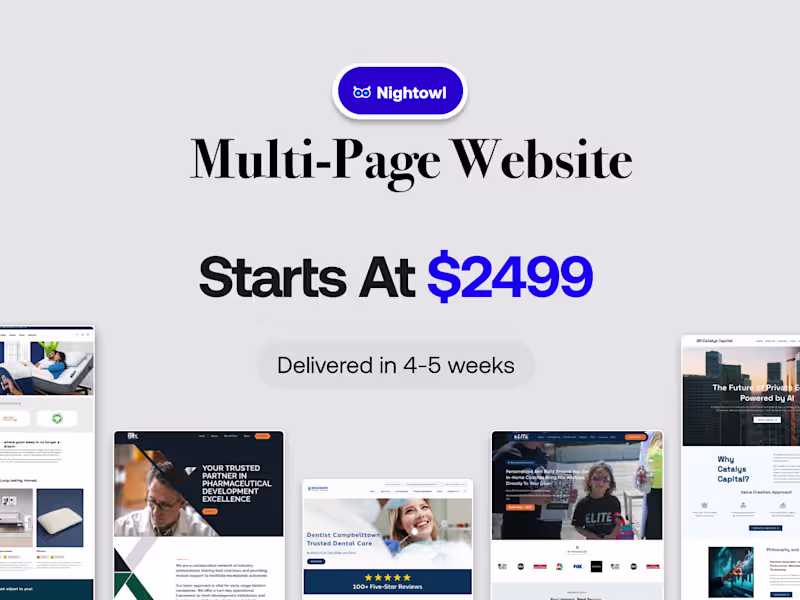 Cover image for Multi-Page website design and development 
