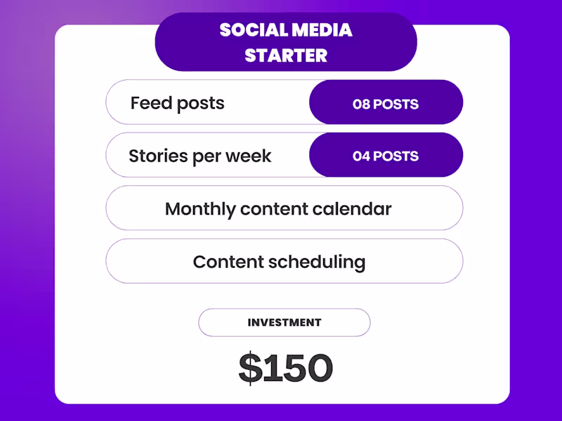 Cover image for Social Media Starter: Consistent & Professional Content