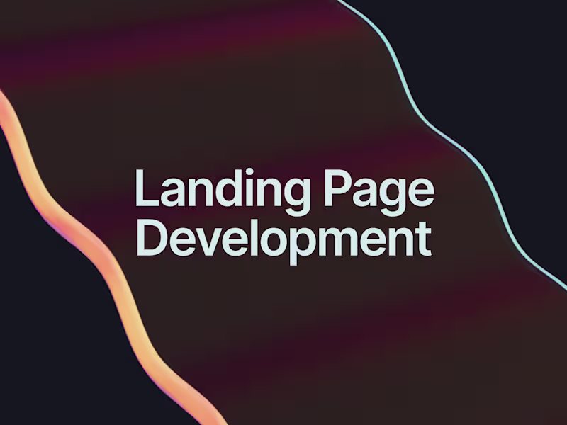 Cover image for Landing page Design & Development