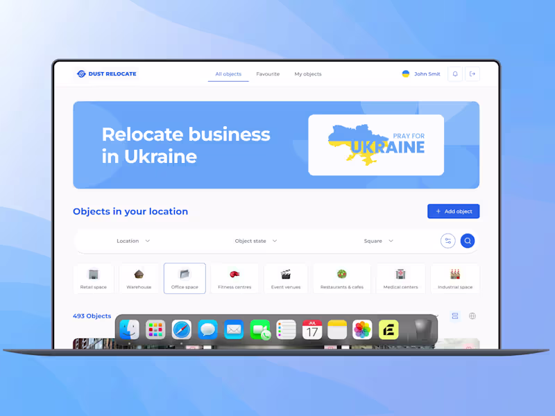 Cover image for Dust Relocate: Web App design