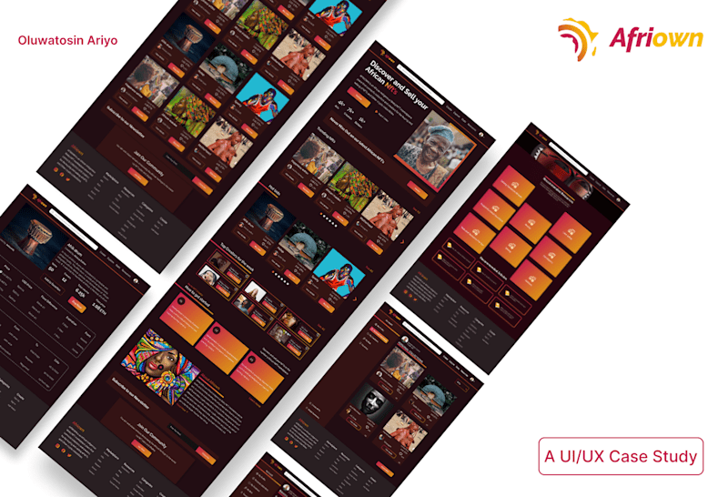 Cover image for AFRI-OWN NFT MARKETPLACE on Behance