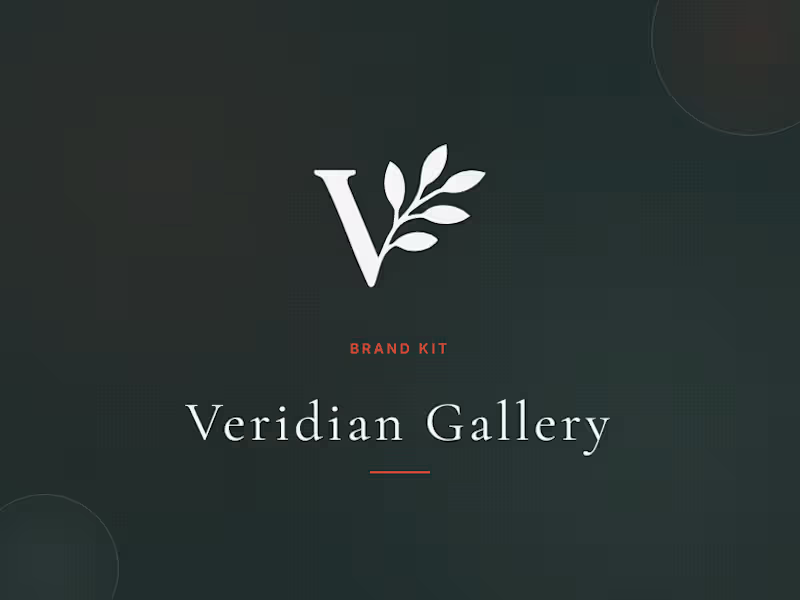 Cover image for  Veridian Gallery - Contemporary Art Brand Kit