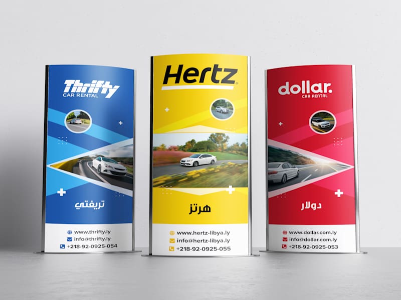 Cover image for Brand-Aligned Roll-Up Stands & Office Door Design for Thrifty
