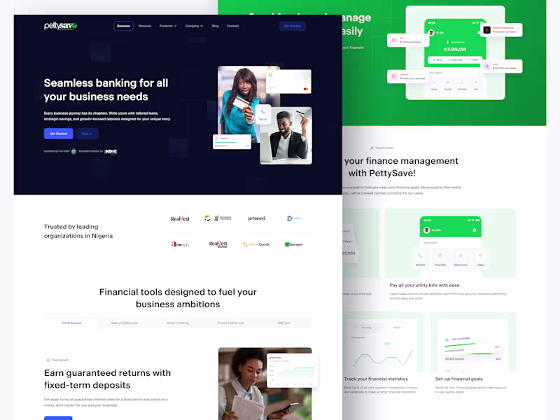 Cover image for Pettysave MFB Digital Banking Website Design